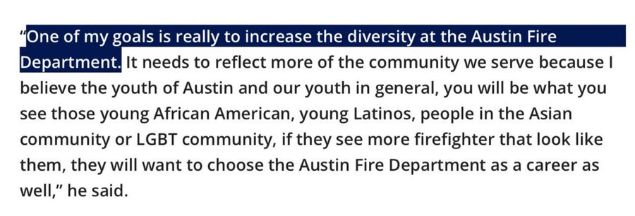 WokeWarRoom's tweet image. DEI kills—and the Texas flood proves it.
Austin’s DEI fire chief, Joel Baker, who bragged about recruiting Black and LGBTQ firefighters, refused to pre-deploy crews to Kerrville, TX because of “budget concerns.” However his own union says the state fully reimburses those…