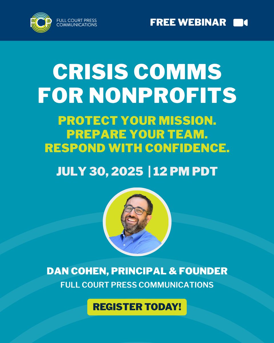 dcstpaul's tweet image. #Nonprofits are under attack. Are you ready to respond? Free webinar on July 30 at noon PDT to learn crisis comms strategies that protect your mission + empower your team. 💬🔥
✅ Rapid response plans
✅ Media strategy
✅ Real-world tactics
RSVP now 👉 loom.ly/Ug34sT0