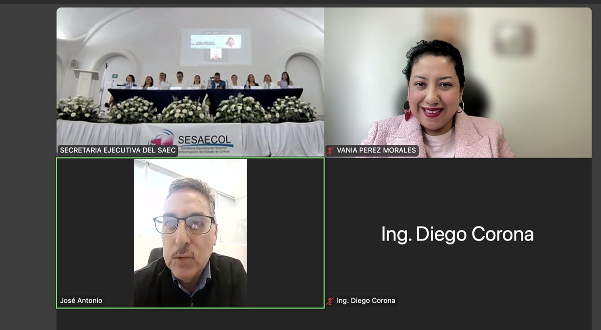 📢El día de hoy, <a href="/vaniadelbien/">Vania Pérez Morales</a> presidenta del <a href="/ComiteCPC/">CPC</a>, participó en acto inaugural del “Primer Encuentro Estatal Anticorrupción 2025 y Segunda Reunión Regional de Secretarías Ejecutivas de los Sistemas Locales Anticorrupción de la Región Centro Occidente”, de la <a href="/sesaecol_saec/">Sesaecol</a>