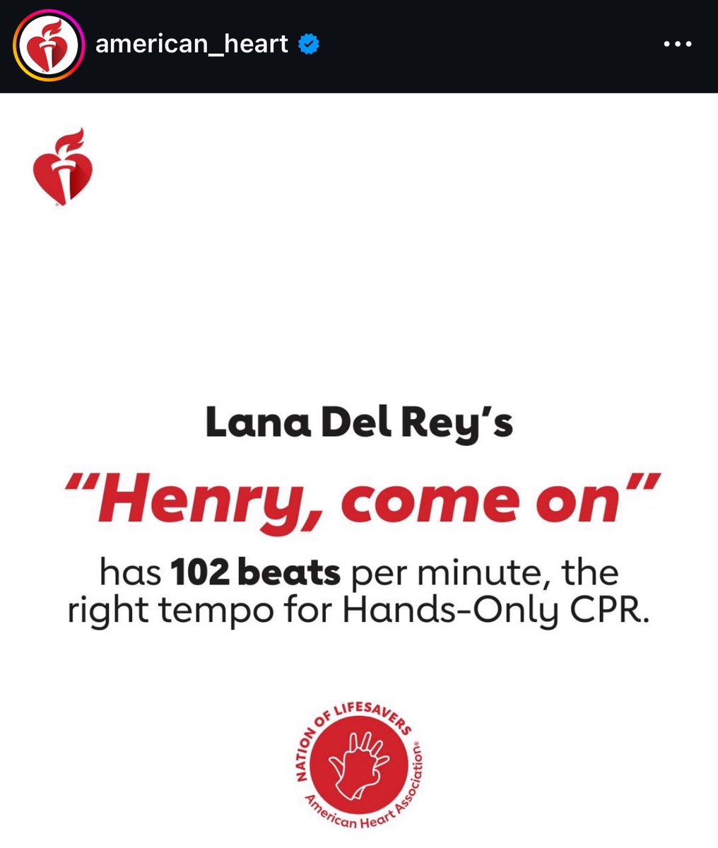 taylanasfavs's tweet image. Fun fact: Lana Del Rey’s song ‘Henry, come on’ can be used to save lives.