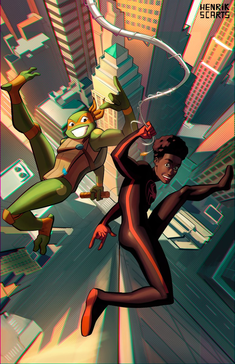 henrikscarts's tweet image. Mike and Miles swinging around!🕷️🍕
commission done for @AndiToBeAmazing :)