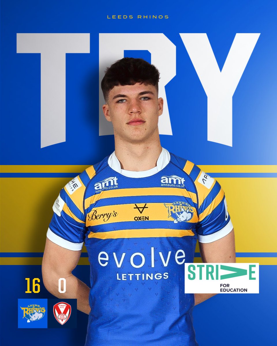 TRY LEEDS!
With 10 mins to go, we extend our lead as Oscar Brown goes straight over from a scrum to extend our lead!

Rhinos U18s 16 - 0 Saints U18 31'