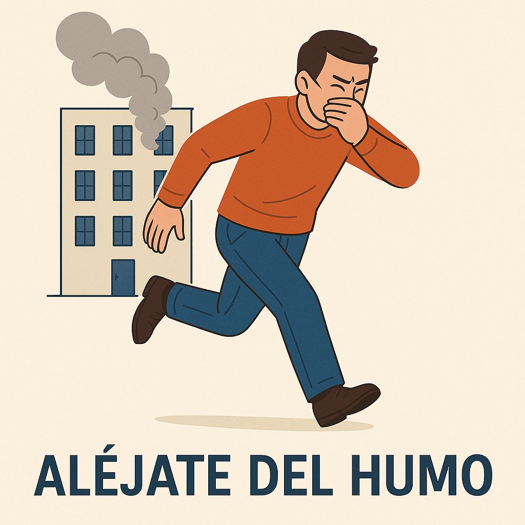 ¿ Estás en la inmediaciones del #Incendio #Santiago ? , recuerda que las mascarillas NO protegen ante el #humo . #Aléjate