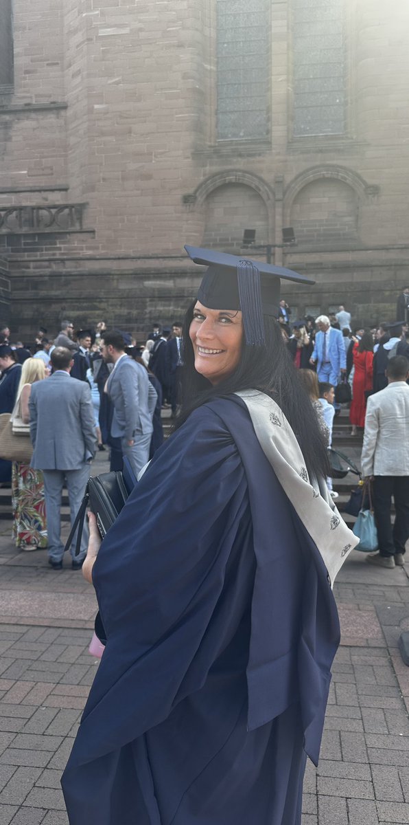 Shirley Pringle 💙🌈 (@shirleypringle) on Twitter photo At the age of 51, I graduated today for the 4th & FINAL time with a Distinction in my Master’s in Business Administration. I'm incredibly grateful to <a href="/nhsUHLG/">NHS University Hospitals of Liverpool Group</a> & <a href="/LHCHFT/">LHCH</a> for their support. Big thanks to my supervisor Julie Marshall <a href="/LJMU/">Liverpool John Moores University</a> & most of all my lovely family 🎓 At the age of 51, I graduated today for the 4th & FINAL time with a Distinction in my Master’s in Business Administration. I'm incredibly grateful to <a href="/nhsUHLG/">NHS University Hospitals of Liverpool Group</a> & <a href="/LHCHFT/">LHCH</a> for their support. Big thanks to my supervisor Julie Marshall <a href="/LJMU/">Liverpool John Moores University</a> & most of all my lovely family 🎓