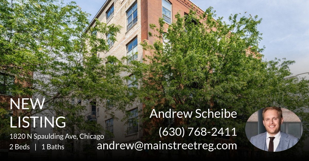MainStreetREG's tweet image. 📍 New Listing 📍 Take a look at this fantastic new property that just hit the market located at 1820 N Spaulding Ave 102 in Chicago. Reach out here or at (630) 768-2411 for more information

Main Street Real Estate Group 
info... homeforsale.at/1820_N_SPAULDI…