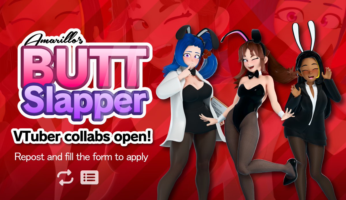 Calling all VTuber and LewdTuber friends who'd like to be in my free butt slapping game 🗣️📢