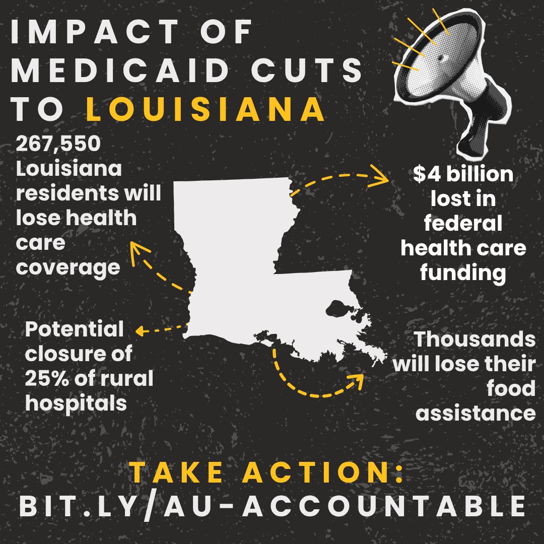 AIDSUnited's tweet image. Cuts to #Medicaid and #SNAP will harm the entire country, but will have an even more devastating effect on….you guessed it: the South.⚠️💰
We MUST hold members of Congress accountable.💯 Take action at bit.ly/AU-accountable!