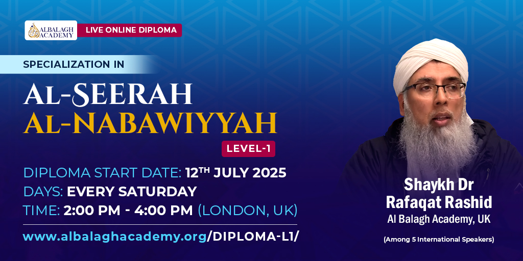 Al Balagh Academy (@albalaghacademy) on Twitter photo 🎙️ Join Shaykh Dr. Rafaqat Rashid <a href="/DrRafaqatRashid/">Rafaqat Rashid د. رفاقت رشيد</a> a seasoned Shari’ah scholar, senior educator, and co-founder of Al Balagh Academy — in our Specialization in Al Seerah Al Nabawiyyah – Level 1, starting in 2 Days! 📘
With decades of teaching experience in classical Islamic 🎙️ Join Shaykh Dr. Rafaqat Rashid <a href="/DrRafaqatRashid/">Rafaqat Rashid د. رفاقت رشيد</a> a seasoned Shari’ah scholar, senior educator, and co-founder of Al Balagh Academy — in our Specialization in Al Seerah Al Nabawiyyah – Level 1, starting in 2 Days! 📘
With decades of teaching experience in classical Islamic