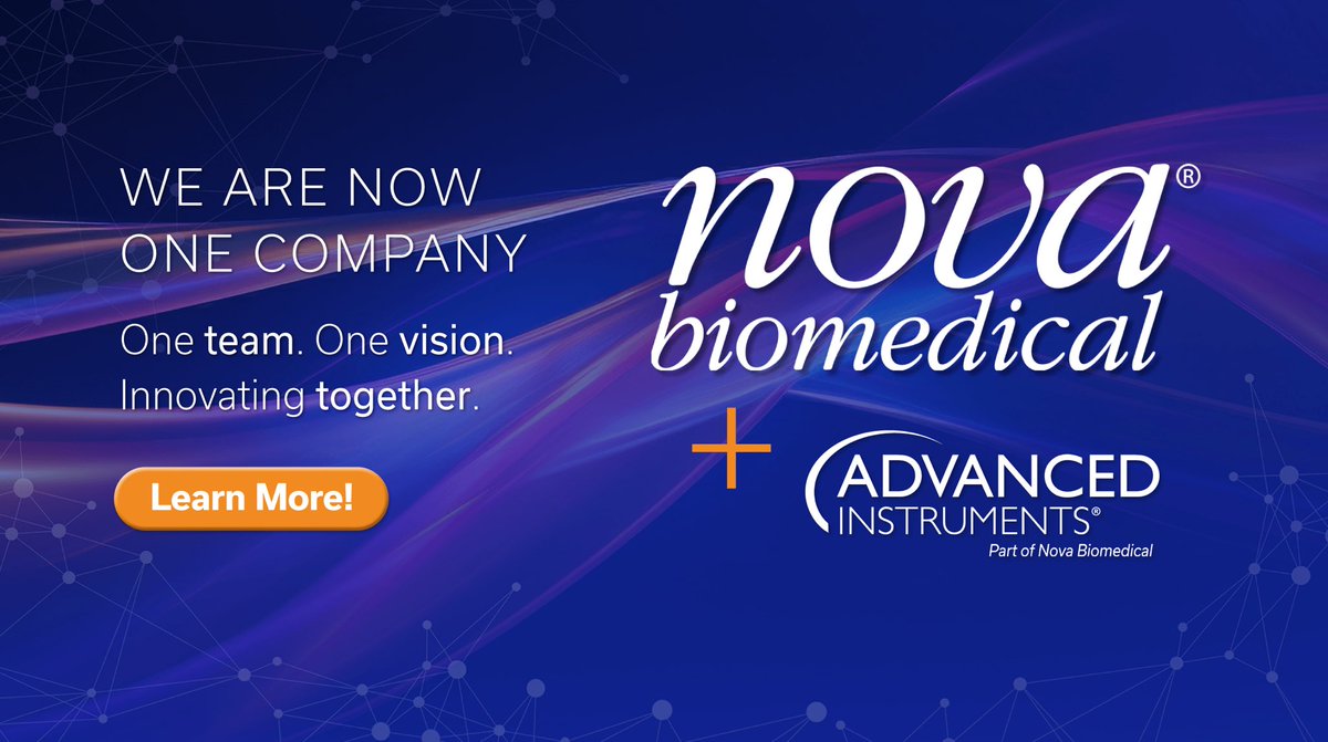 BiomedicalNova's tweet image. We’re excited to share that @BiomedicalNova and #AdvancedInstruments have officially merged! This milestone unites decades of innovation in diagnostics and bioprocessing to deliver smarter solutions, stronger support, and accelerated breakthroughs.
🔗 novabiomedical.com/press/032025.p…