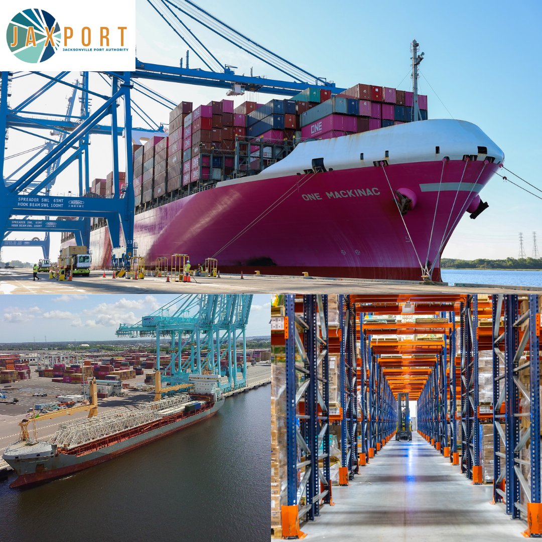 JAXPORT's tweet image. JAXPORT Report is now available 📰 bit.ly/3Ty72gI
This edition includes:
🔹 Ocean carrier service change enhances Jacksonville’s connections to Asia
🔹 Two new container cranes arrive at Blount Island
🔹 Global brand Massy Distribution joins Foreign Trade Zone No.…