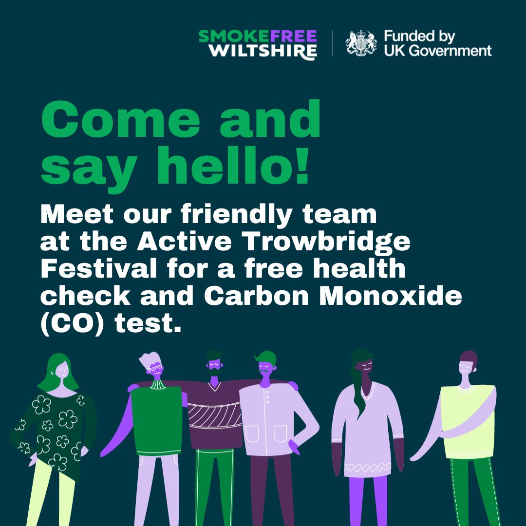 Our Health Coaches are looking forward to attending #ActiveTrowbridge Festival to talk to visitors about health &amp; wellbeing &amp; encourage people to stop smoking. Come &amp; meet our friendly team for a free health check and Carbon Monoxide test. 
Sat 12 Jul, 11am - 4pm
Trowbridge Park