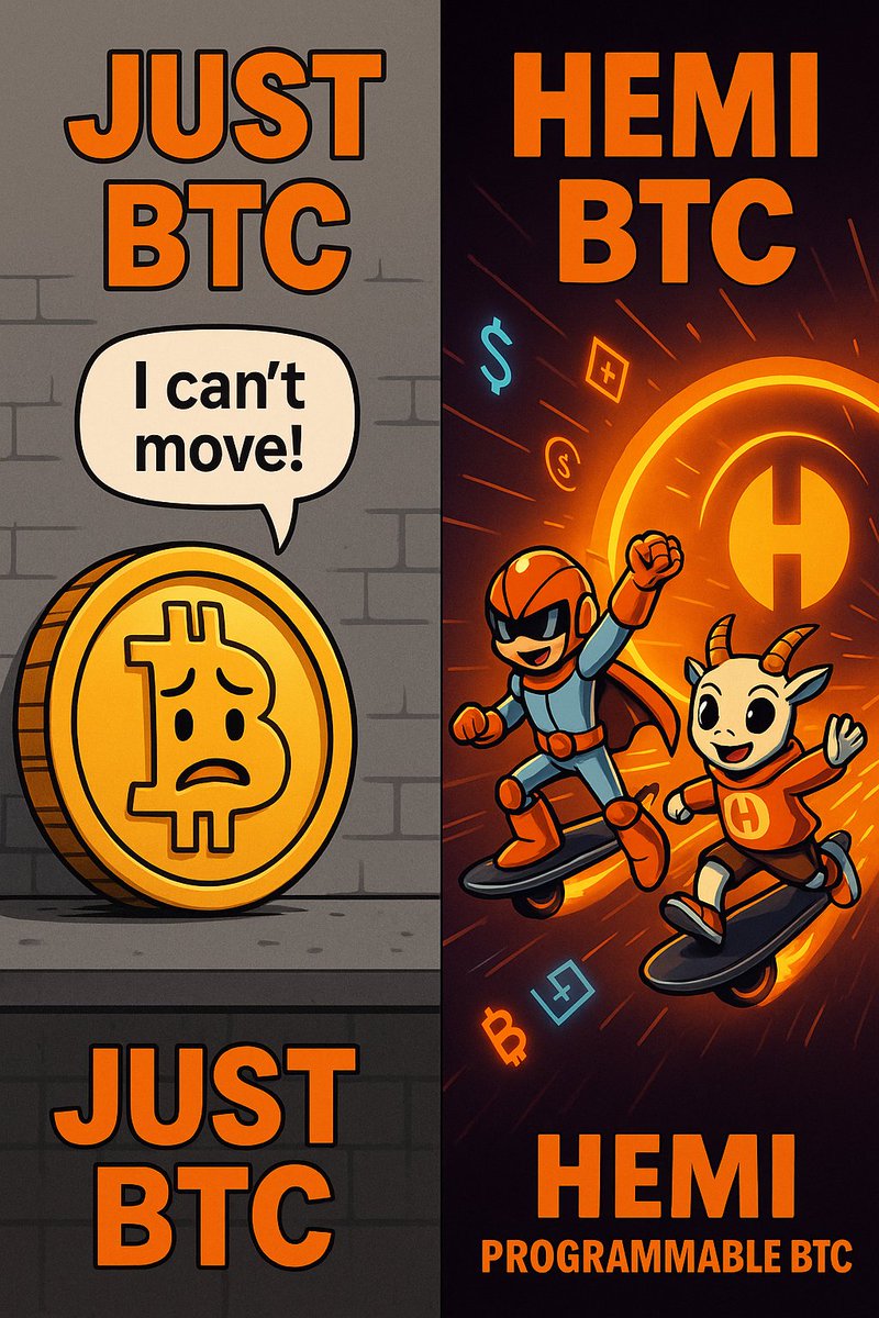 intlsdev's tweet image. Next-gen tech—#ProgrammableBitcoin beats plain #BTC every time.

👇 Meme says it all.
#BTCFi #HemiAlliance @hemi_xyz