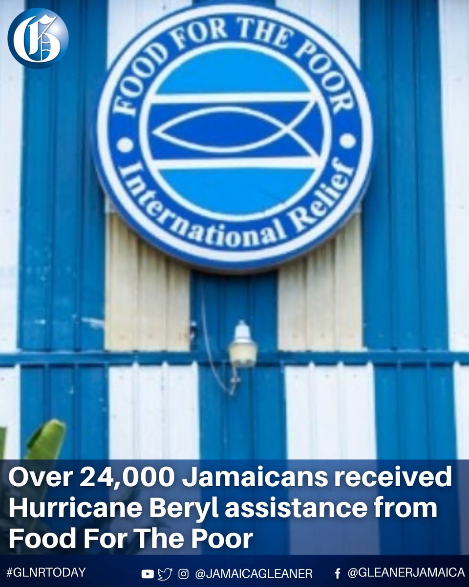More than 24,000 Jamaicans who were impacted by Hurricane Beryl last year have benefited from recovery initiatives by charity organisation Food For The Poor Jamaica.

Read more: jamaica-gleaner.com/article/news/2… #GLNRToday