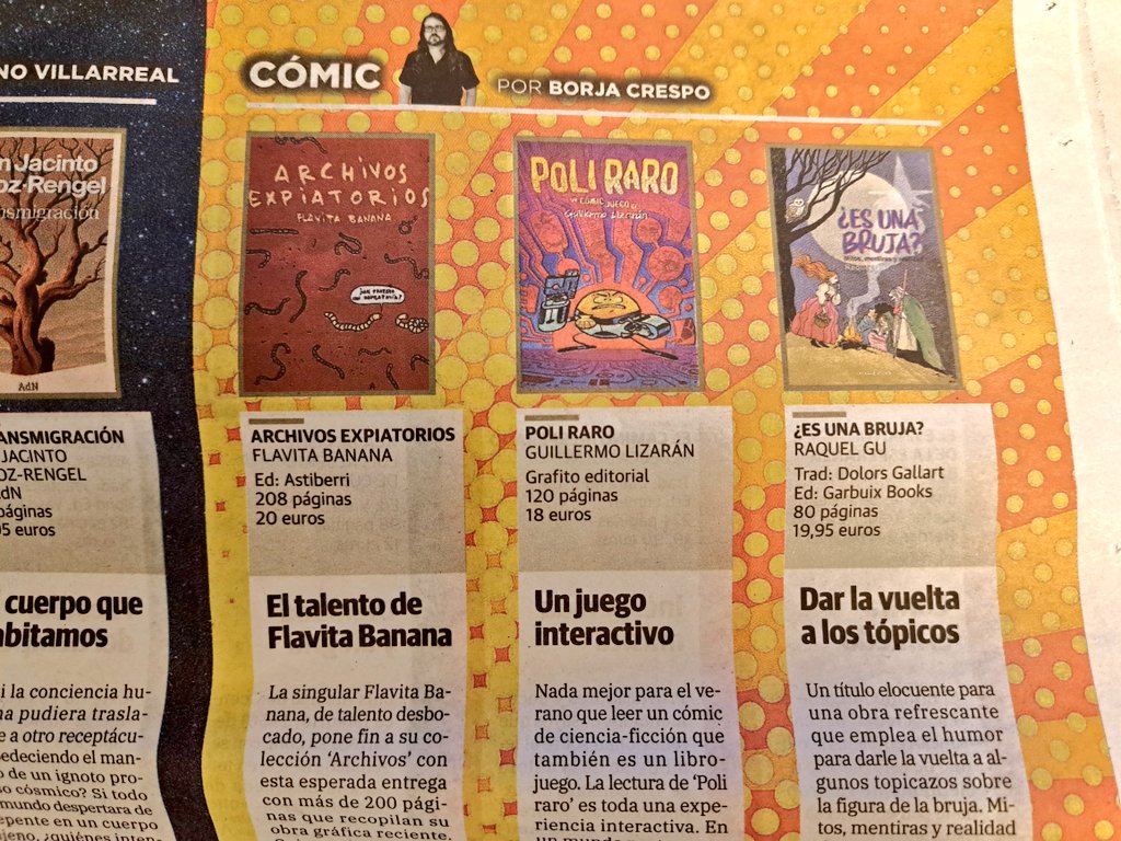 Borja Crespo (@eltiocreespy) on Twitter photo Recomendaciones de lecturas comiqueras en el suplemento "TERRITORIOS de la Cultura" de El Correo. <a href="/grafitoed/">Grafito Editorial</a> <a href="/Astiberri/">Astiberri Ediciones</a> <a href="/GarbuixBooks/">GarbuixBooks</a> Recomendaciones de lecturas comiqueras en el suplemento "TERRITORIOS de la Cultura" de El Correo. <a href="/grafitoed/">Grafito Editorial</a> <a href="/Astiberri/">Astiberri Ediciones</a> <a href="/GarbuixBooks/">GarbuixBooks</a>