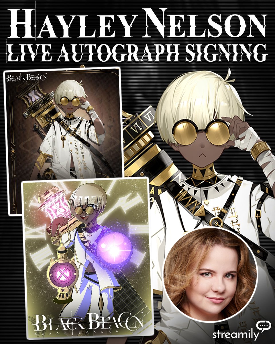 WOT!? AN AMI X MARLOW COLLAB?

Get your signed artwork by <a href="/weather0witch/">WeatherWitch</a> of Enki Tasny from the hit gacha game Black Beacon signed live on July 23rd on YouTube!!

My Gwain Saga print of Marlow and Luna will also be re-released!

FOR A LIMITED TIME ONLY!!

streamily.com/hayleynelson