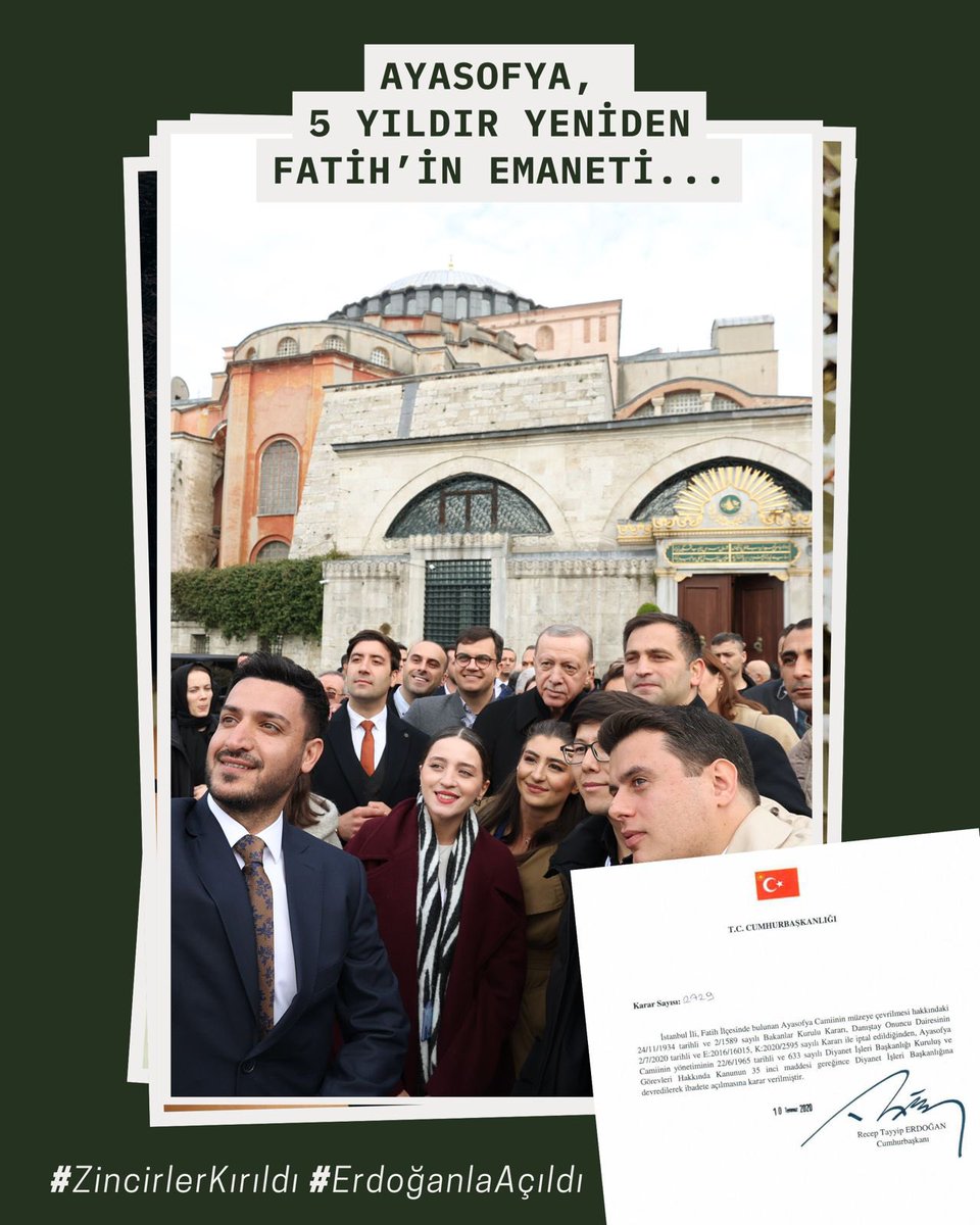 “Ayasofya kubbesiyle, sütunuyla İslâm’ındır, İslâm’ın kalacaktır.”

#ZincirlerKırıldı, #ErdoğanlaAçıldı