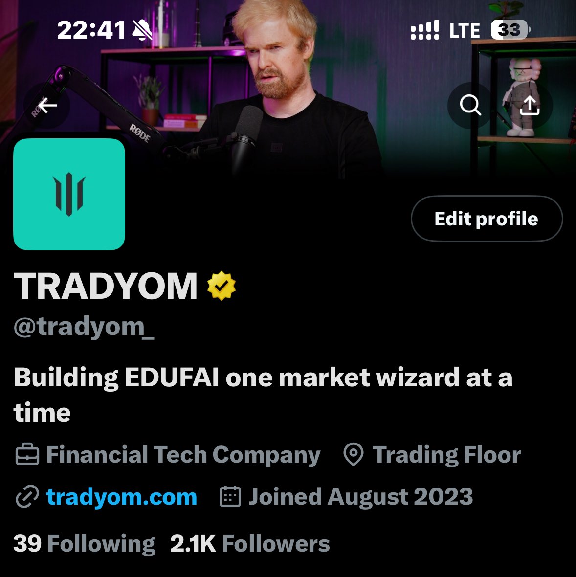 A milestone 🎉

Tradyom the company we launched 16 months ago is now a <a href="/verified/">Verified</a> Organization. 

With over 3,000 Active Community Members, 50,000+ Registered students, and 5 Core Products:

▫️An AI powered Newsletter
▫️A VIP Trading group
▫️A crypto course &amp; club
▫️A full trading