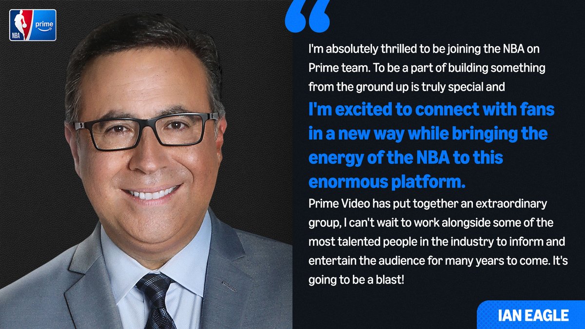 PrimeSportsPR's tweet image. Welcome Ian Eagle to our @NBAonPrime family! π
#NBAonPrime π