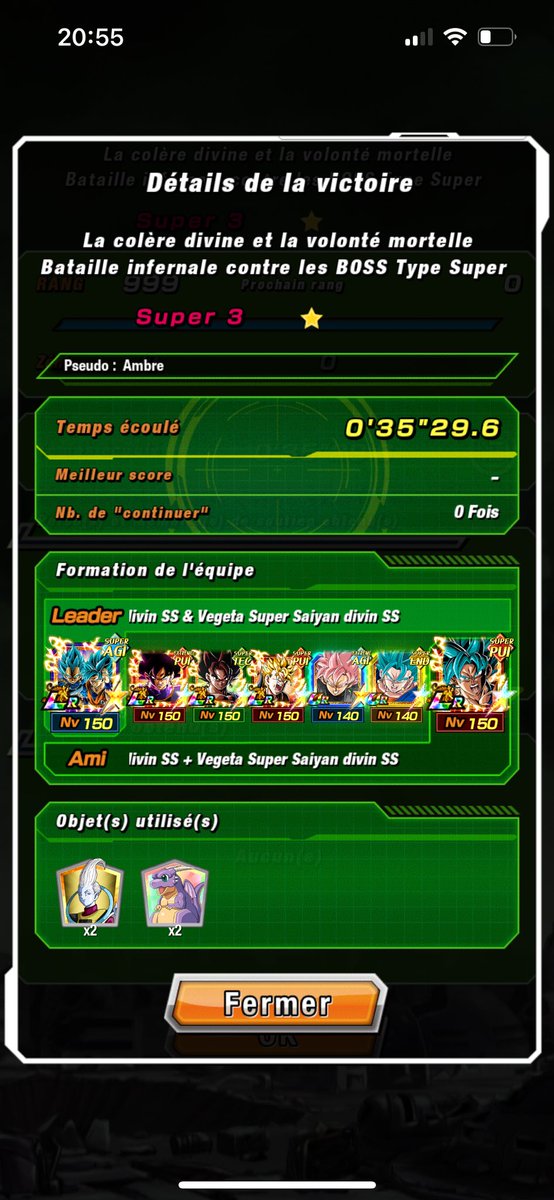 ENFIN !!! J'ai bien galéré sur celui ci 😭
Niveau 11 de la colère divine boss rush super sans les nouveaux :)
#DokkanBattle