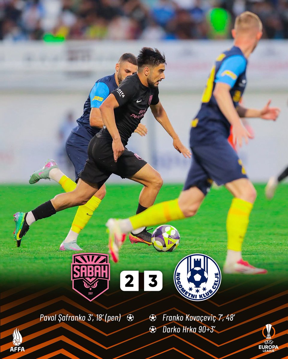 “Sabah” UEFA Avropa Liqasının I təsnifat mərhələsində ilk oyununu keçirib.

Təmsilçimiz Sloveniyanın “Selye” kollektivini qəbul edib. “Bank Respublika Arena”da keçirilən görüş qonaq komandanın qələbəsi ilə başa çatıb - 3:2. 

İkinci oyunda təmsilçimizə uğurlar arzulayırıq!

#AFFA