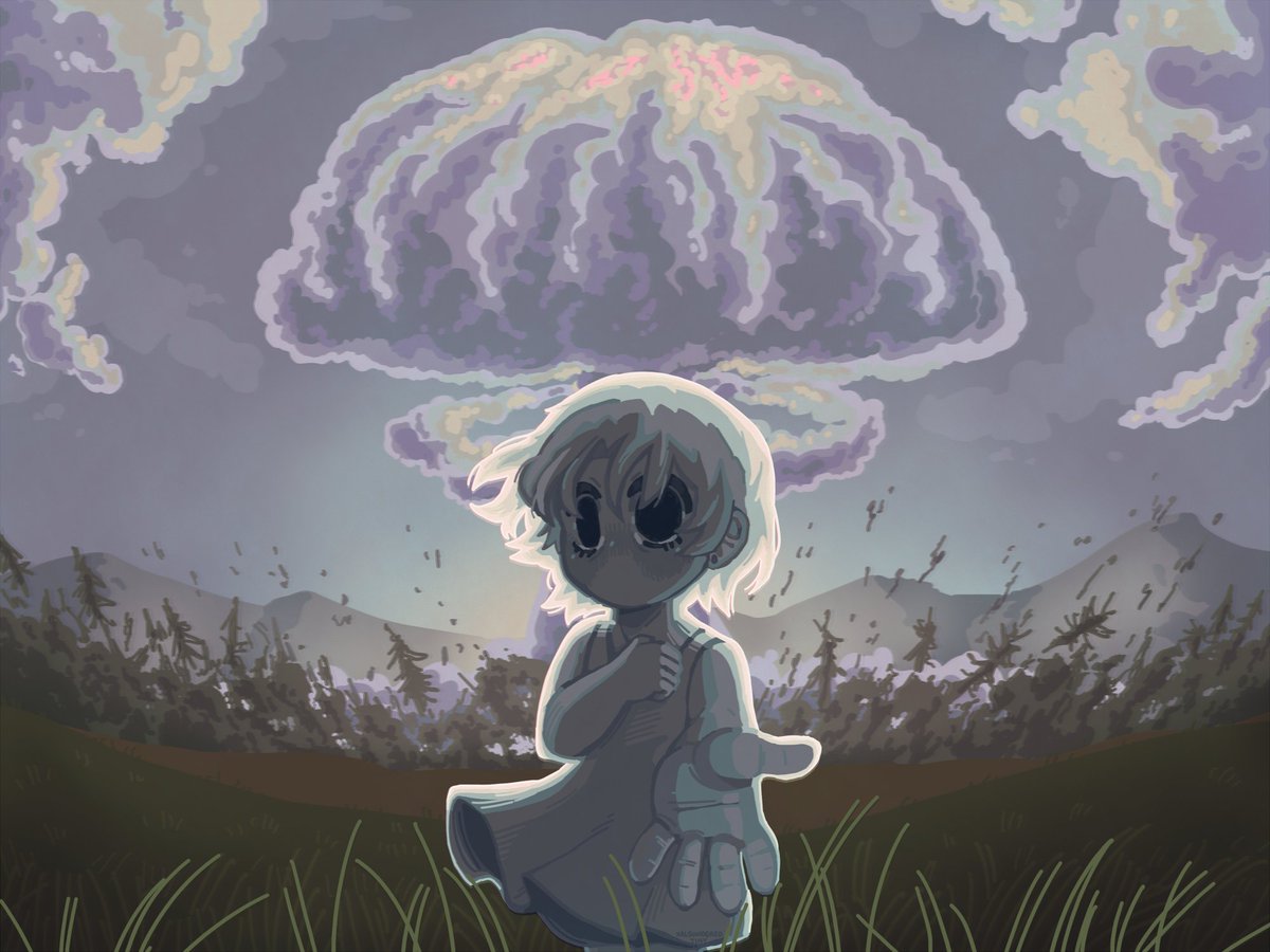 Давай подивимось на хмари, разом, в останній раз
let's look at clouds, together, one last time

sys art by Tiny (it/its)