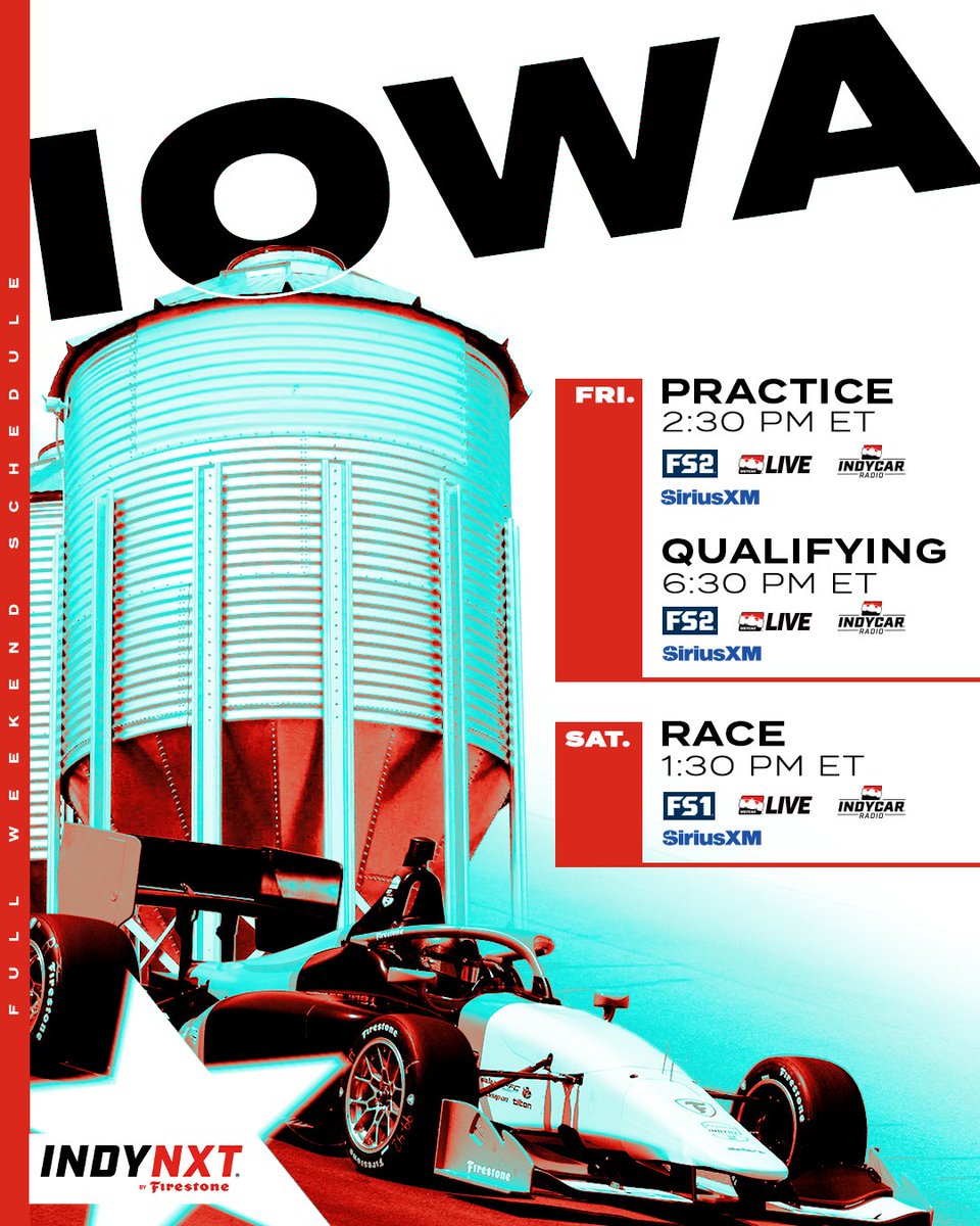 detroitgp's tweet image. INDY NXT by Firestone heads to Iowa Speedway this weekend! Don’t miss a lap from fast short oval—tune in Saturday, July 12 at 1:30PM ET on FS1.
@iowaspeedway @indycaratiowa @indynxt
#INDYNXT // #INDYCARatIowa