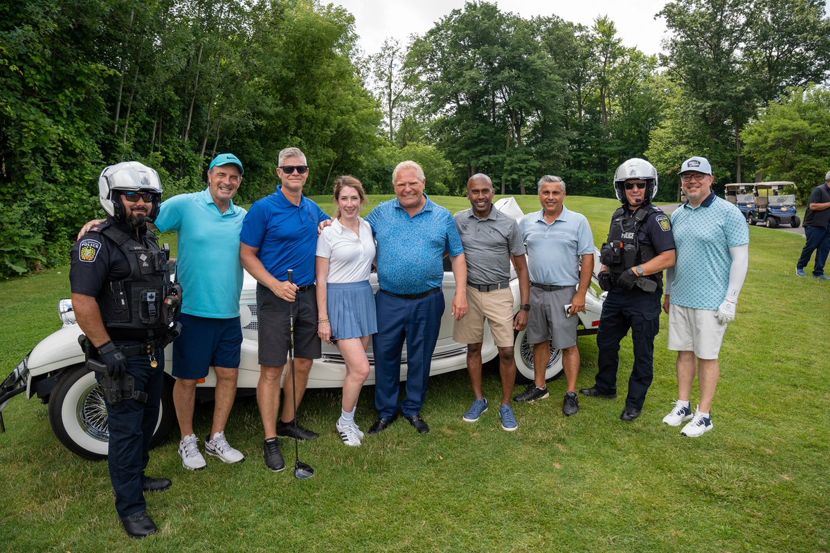 fordnation's tweet image. Today, I had the pleasure of attending the Annual Peel Region Police Golf Tournament. Our government will always have the backs of the brave women and men in uniform who serve and protect Ontario.