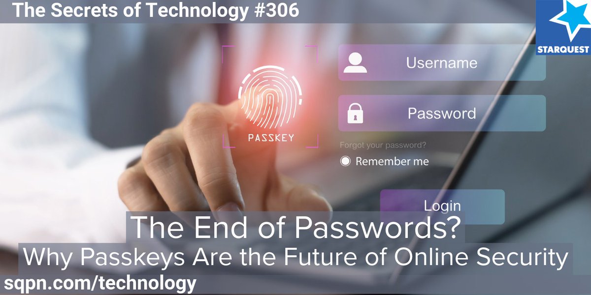 sqpn's tweet image. 👀 You can’t steal what you never see. That’s the magic of passkeys.
In this week’s episode, we talk about the death of passwords, AI job screenings (yikes), and how NASA’s taking off on Netflix.With @bettnet & @jackbaruzzini
starquest.fm/TEC306 🔗
#DigitalSecurity #Passkeys