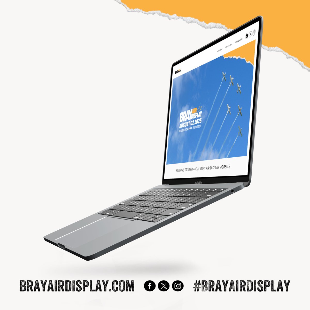 BrayAirShow's tweet image. Are you prepared for #BrayAirDisplay 2025 this August? Find event details, travel tips, parking info, and FAQs on our website ➜ brayairdisplay.com.
📅 Saturday, August 02 only
🎢 Ground Entertainment from 12 pm
✈️ Airshow at 3 pm
#SummerInBray #LoveBray #BAD2025