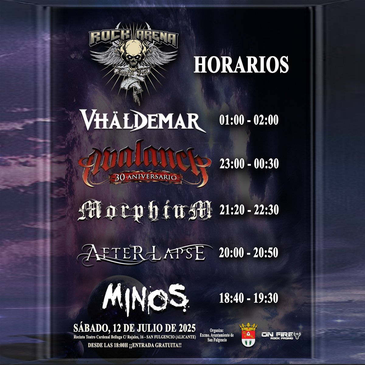 InfoVhaldemar's tweet photo. VHÄLDEMAR
Este Sábado de 1:00 a 2:00 !!!! Rock Arena - Sanful Edition
HORARIOS 2025 👇🏻👇🏻👇🏻
@IzkarProd
#Vhaldemar #VHÄLDEMAR #Rockarena https://t.co/IYhgNUpPPw