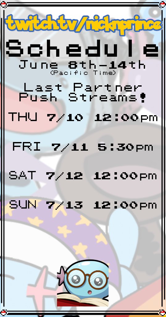Coming up on actually applying for partner, and am SO close to meeting their qualifications, but need a couple more good streams. So if you can stop by this weekend and open the stream, I'll probably be live and would be immensely grateful 🙏

Ttv / nicknprince