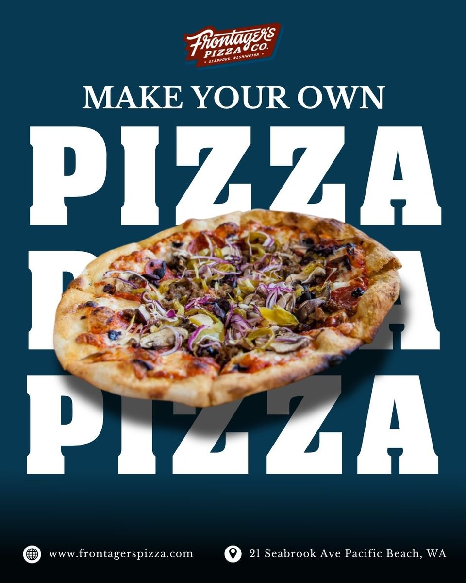 frontagerspizza's tweet image. It's Make Your Own Pizza Day! Pick your sauce, cheese, and toppings for a pie that's all your own.

Unleash your creativity 👉frontagerspizza.com

#MakeYourOwnPizza #FrontagersPizza #PizzaFun #PacificBeachWA