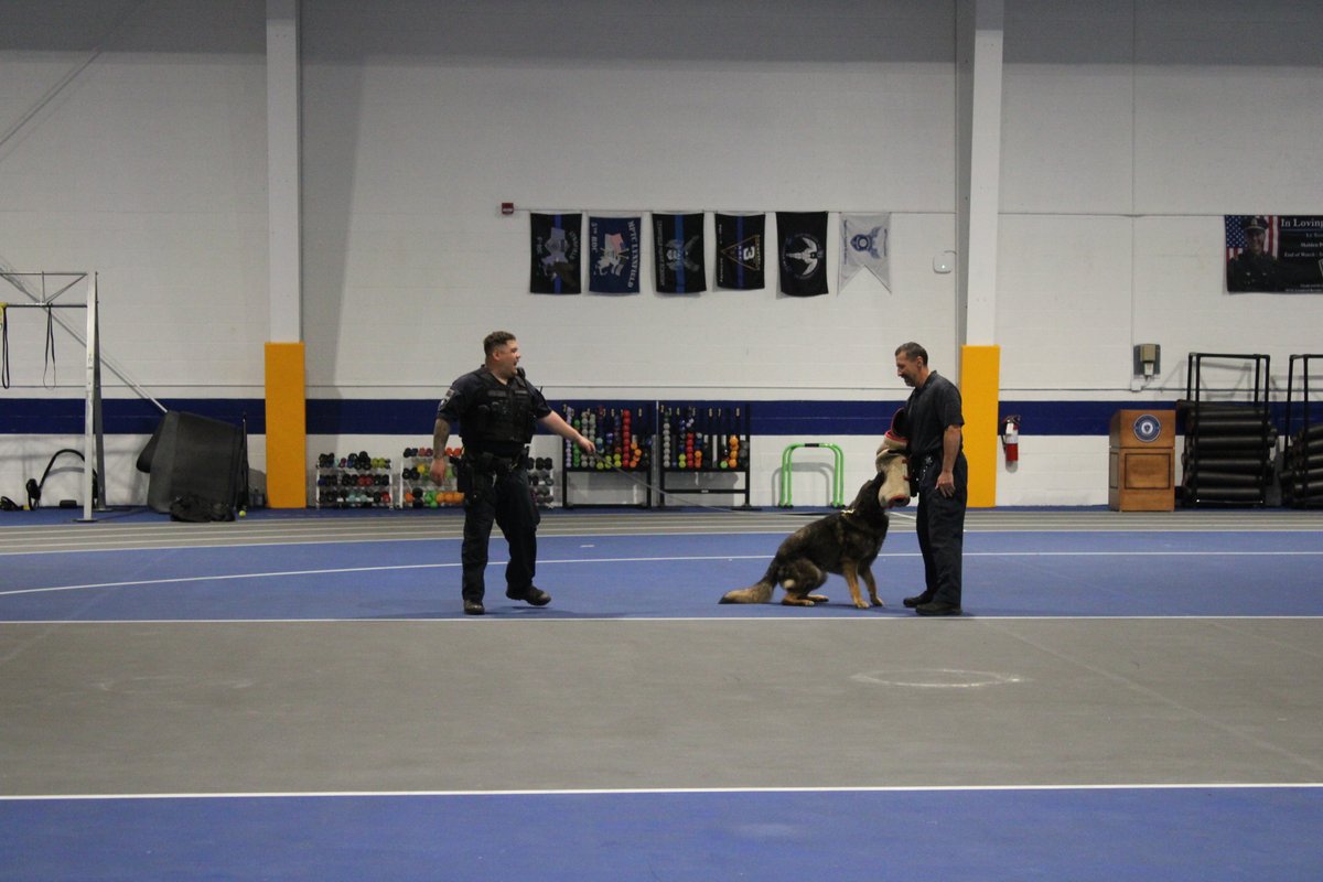 MassMPTC's tweet image. Exciting Day at MPTC! On 7/9, we hosted the interns from the EOPSS at our Lynnfield Academy! They toured our beautiful facility, engaged in Q&A with ED Rick Rathbun, heard inspiring stories from Student Officers about their academy journey, and enjoyed a live K9 demonstration.