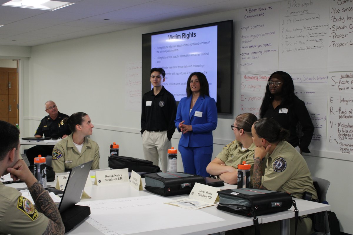 MassMPTC's tweet image. Exciting Day at MPTC! On 7/9, we hosted the interns from the EOPSS at our Lynnfield Academy! They toured our beautiful facility, engaged in Q&A with ED Rick Rathbun, heard inspiring stories from Student Officers about their academy journey, and enjoyed a live K9 demonstration.