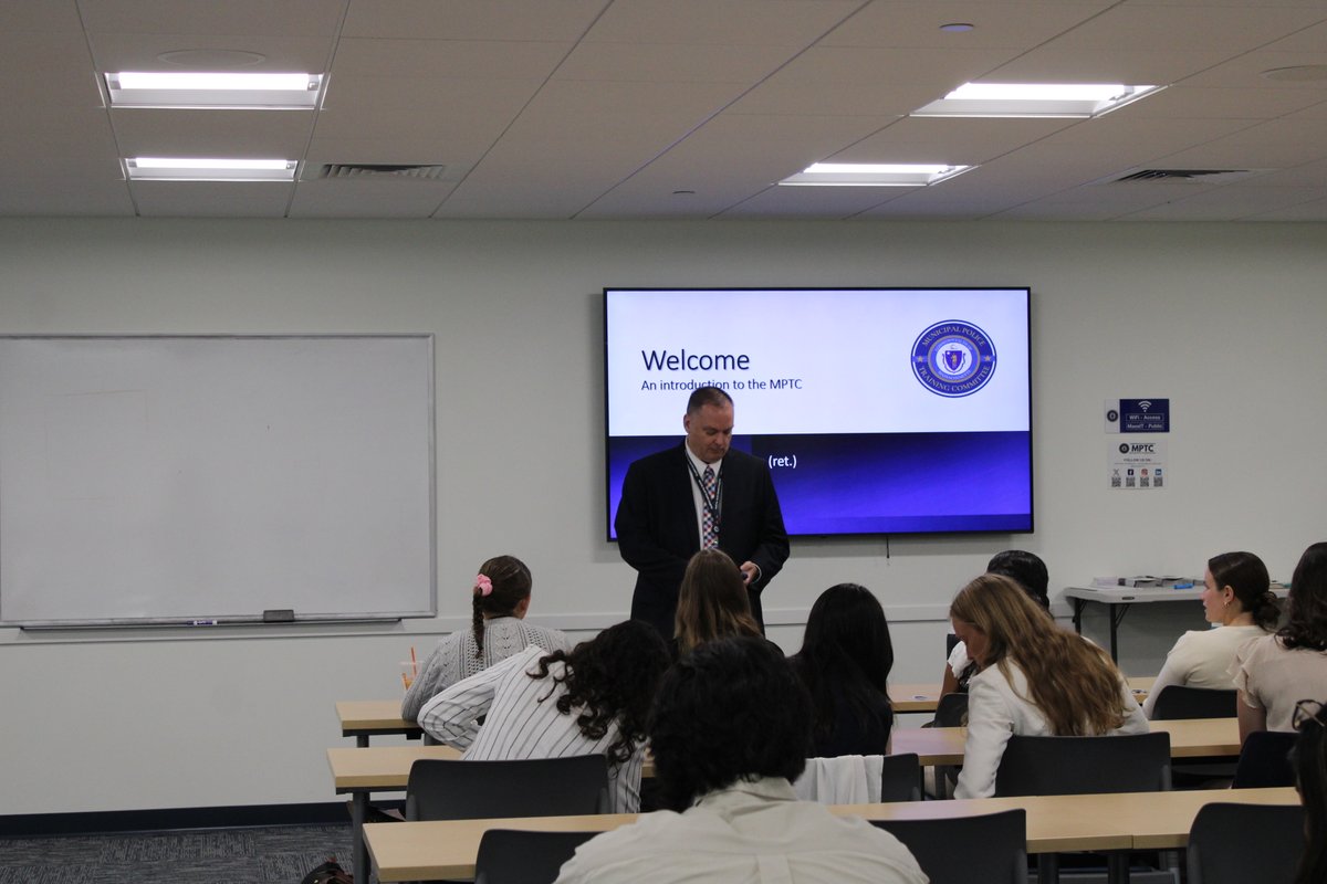 MassMPTC's tweet image. Exciting Day at MPTC! On 7/9, we hosted the interns from the EOPSS at our Lynnfield Academy! They toured our beautiful facility, engaged in Q&A with ED Rick Rathbun, heard inspiring stories from Student Officers about their academy journey, and enjoyed a live K9 demonstration.