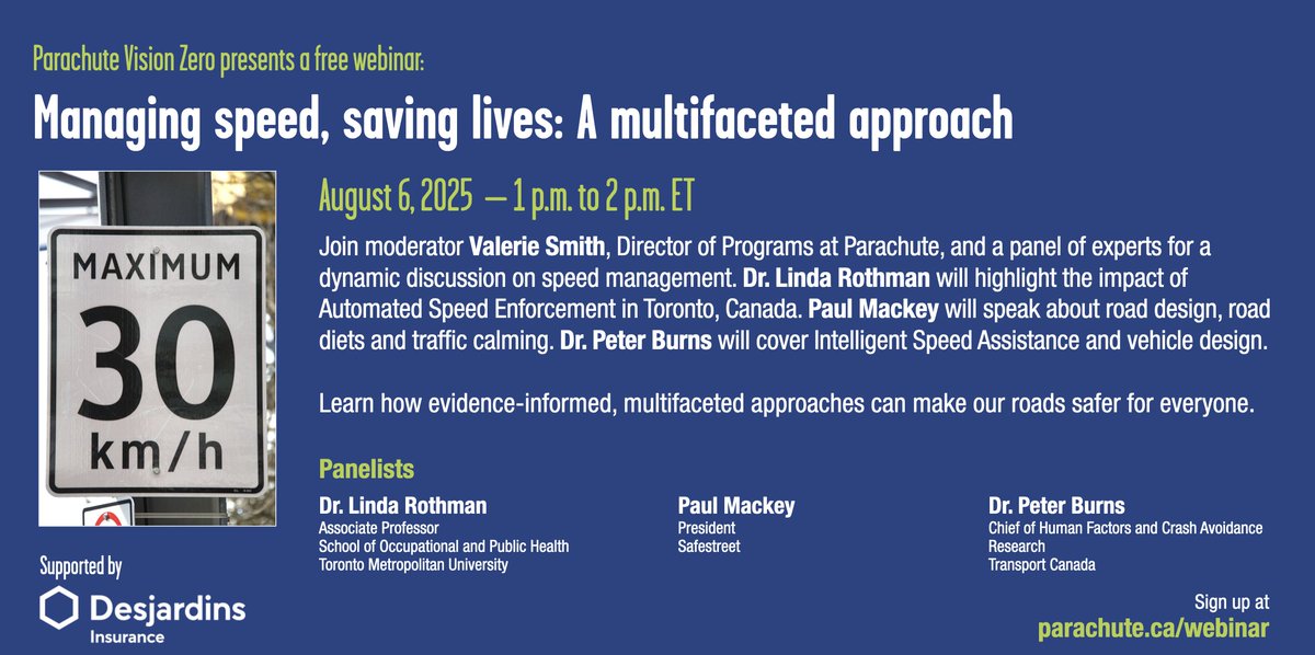 Join us on August 6, 2025, for an engaging and insightful webinar exploring the many facets of speed management, moderated by Valerie Smith, our Director of Programs. Register: us02web.zoom.us/webinar/regist… #ParachuteVZ