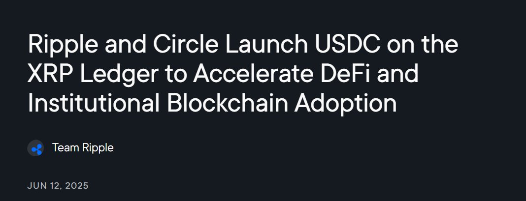 🤔At first glance, putting USDC on the #XRPL seems counterproductive to #RLUSD and its BNY backing, but together they clarify Ripple’s intention to anchor the XRP Ledger as infrastructure for regulated digital money.   It's been quite a month.
