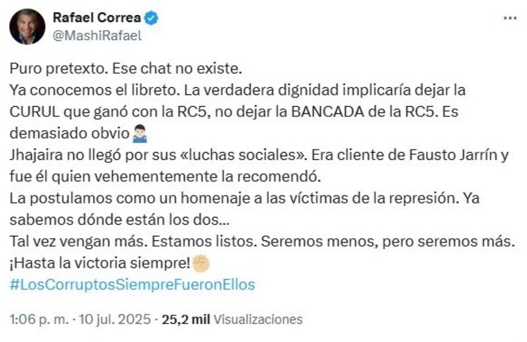 Que la escogieron por pena dice

No basta que Luisa insulte a <a href="/EGuzmanurresta/">Jhajaira Urresta DDHH</a>, Rafaelito tiene que humillarla

 Que lindo partido político son!