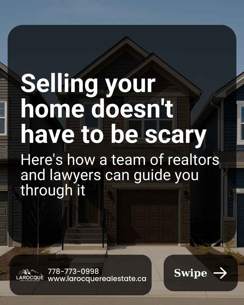 DaveLarock3's tweet photo. Navigating the real estate maze? 🏠 Your team of realtors &amp; lawyers can light the way! We simplify the selling process using transparency &amp; integrity. What's your biggest fear about selling? Let’s break it down! 💬 #RealEstateJourney https://t.co/pA7x7MN6Mn