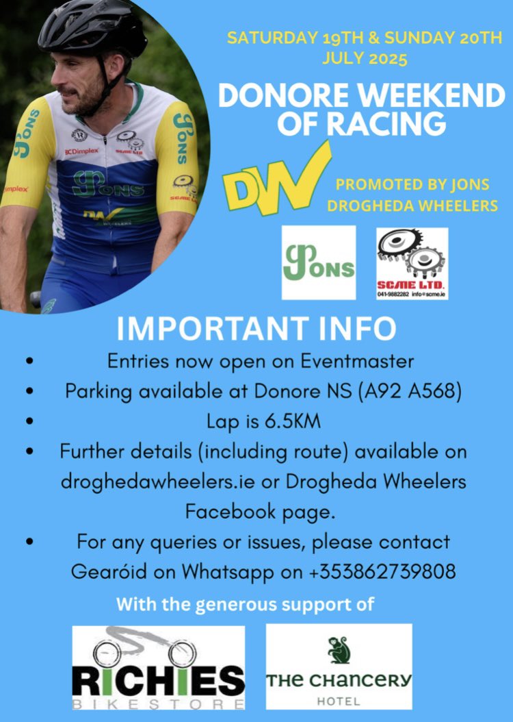 📍Full details below 👇

Entries - Peter Bidwell Memorial: eventmaster.ie/event/mELLSyVF…

Entries - Brendan &amp; Kitty Campbell Memorial Race: eventmaster.ie/event/DxOxFmAc…

Route - Peter Bidwell: strava.com/routes/2852208…

Route - Brendan Campbell: strava.com/routes/2974271…