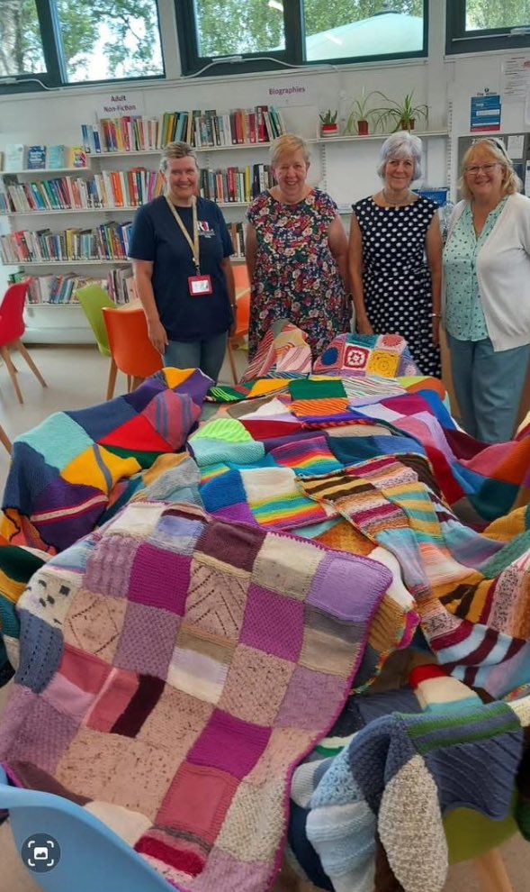 Bradgate Rotary Club (@bradgaterotary) on Twitter photo As part of the VE Day celebrations in #Groby  volunteers knitted squares to be sewn in to blankets. These have been given to Galanos House a British Legion Care home in Warwickshire. We presented Helen Fairhead with fourteen blankets. 
Thank you to all knitters who took part ❤️🧶 As part of the VE Day celebrations in #Groby  volunteers knitted squares to be sewn in to blankets. These have been given to Galanos House a British Legion Care home in Warwickshire. We presented Helen Fairhead with fourteen blankets. 
Thank you to all knitters who took part ❤️🧶