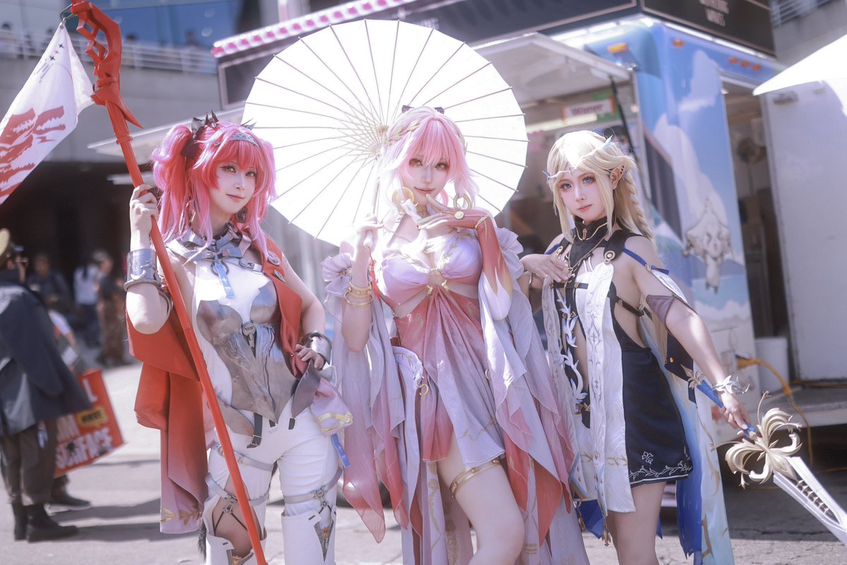 ❤️🩷💙

#AnimeExpo #WutheringWaves #wuwacos #Changli #wutheringwaveslupa #cartethyia