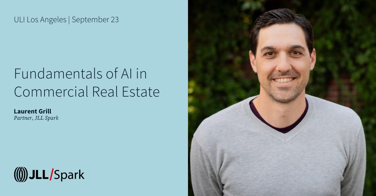 JLL Spark (@jllspark) on Twitter photo This fall JLL Spark Partner <a href="/laurentgrill/">Laurent Grill</a> is participating in the <a href="/ulilosangeles/">ULI Los Angeles</a>: Implementing AI in Commercial Real Estate masterclass series.
Purchase tickets here: co.jll/4nHkaxK
#ULI #AI #CRE This fall JLL Spark Partner <a href="/laurentgrill/">Laurent Grill</a> is participating in the <a href="/ulilosangeles/">ULI Los Angeles</a>: Implementing AI in Commercial Real Estate masterclass series.
Purchase tickets here: co.jll/4nHkaxK
#ULI #AI #CRE