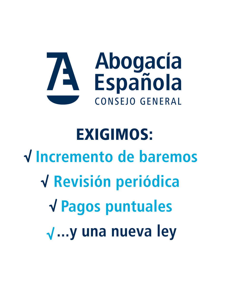 Por el #DíaJusticiaGratuita exigimos, URGENTEMENTE
✅Incremento y actualización periódica de baremos
✅Inclusión de nuevas actuaciones
✅Agilidad y puntualidad en pagos
✅Fin a desequilibrios territoriales
✅Pago de actividad negociadora previa
✅Nueva ley
abogacia.es/areas-tematica…
