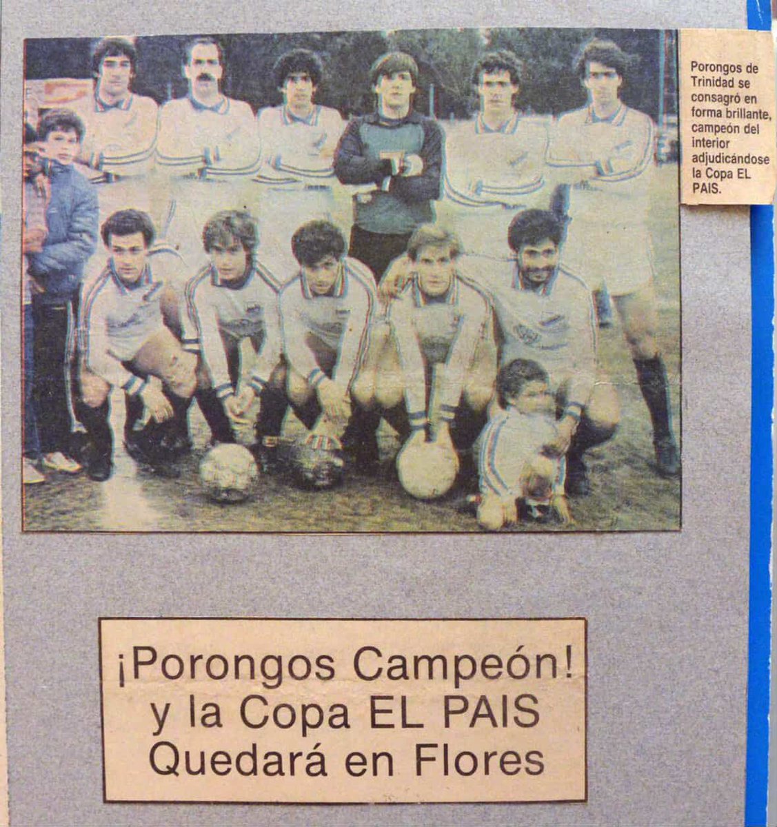 Si pasará el tiempo! Un día como hoy, en una tarde fría, pero cargada de historia, <a href="/porongosoficial/">PORONGOS</a> ganaba la primera Copa del interior, ante el club Fritsa en Tacuarembó. Dos goles de "Potasio" Echeverría. Allí estuvimos, salud Decano!