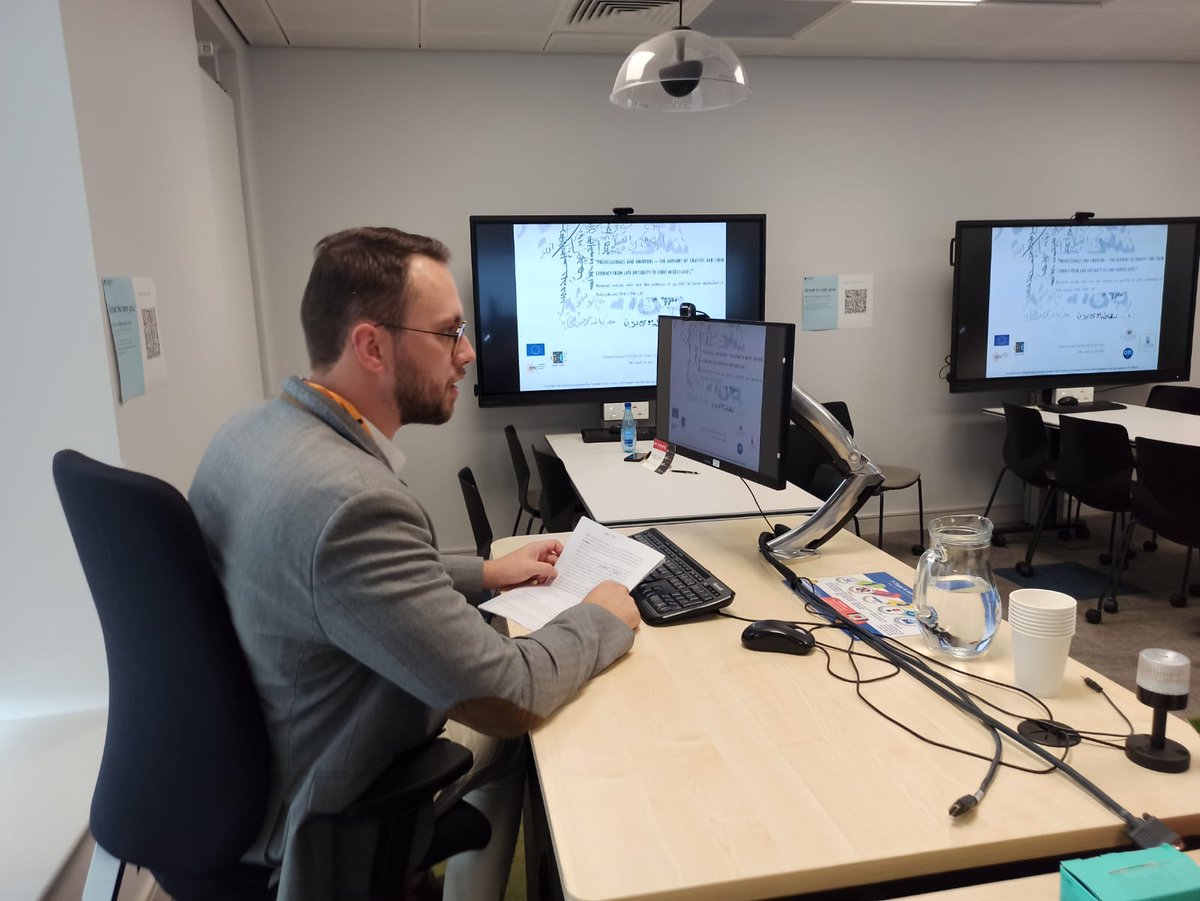 Giving a talk about Literacy in Medieval Christian Graffiti from Palestine at the IMC in Leeds.