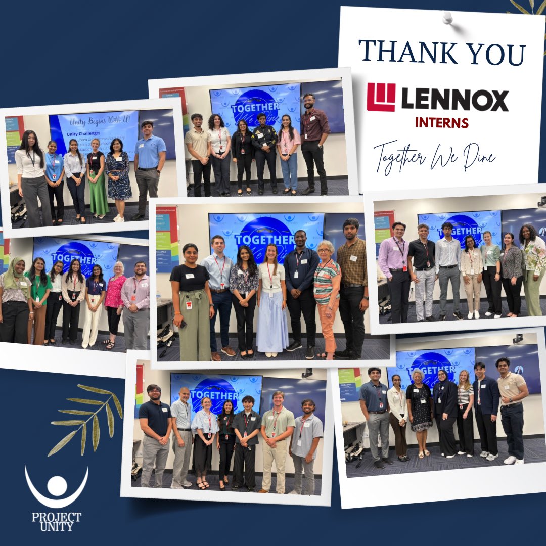 💡Last week we had a very impactful Together We Dine with the interns at Lennox International. We hope that these insightful conversations will stick with you as you continue on your career journey.

#ProjectUnity #TogetherWeDine #Lennox