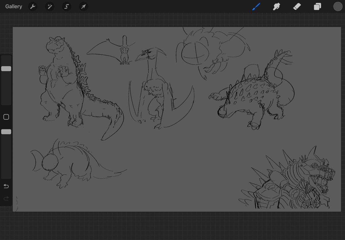 Both this and the Godzilla doodle are just from me spitballing random ideas for Godzilla kaiju redesigns