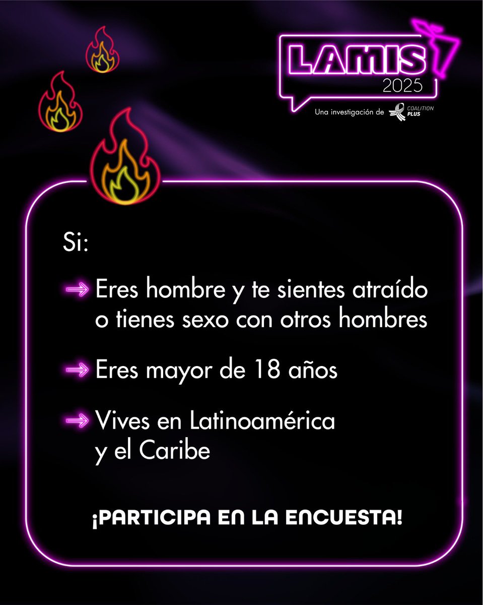 📣 ¿Quieres alzar tu voz por la salud de nuestra comunidad? 
🌍 LAMIS 2025 es una encuesta sobre salud sexual para hombres gays, bisexuales y hombres que tienen sexo con hombres.
💪 Tu voz suma. Tu voz importa. Tu voz transforma.  
 📲redcap.igtp.cat/surveys/?s=HPX…