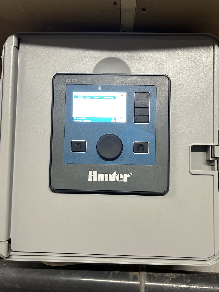 Installation of new Hunter Acc2 Controller for Aberdeen Football Club .  Enjoy David . #hunterirrigation